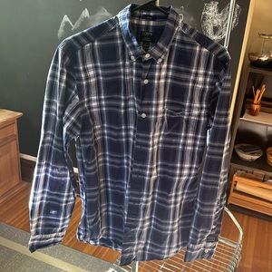 Medium Slim Flex washed J.Crew button down shirt.